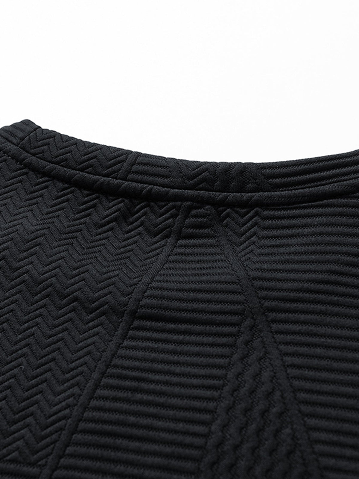 Relax Fit Geometric Jacquard Sweatshirt