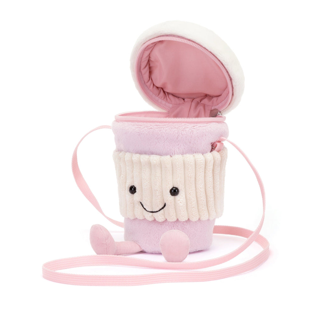 Bolso Jellycat Amuseables Café para llevar Rosa 22 cm