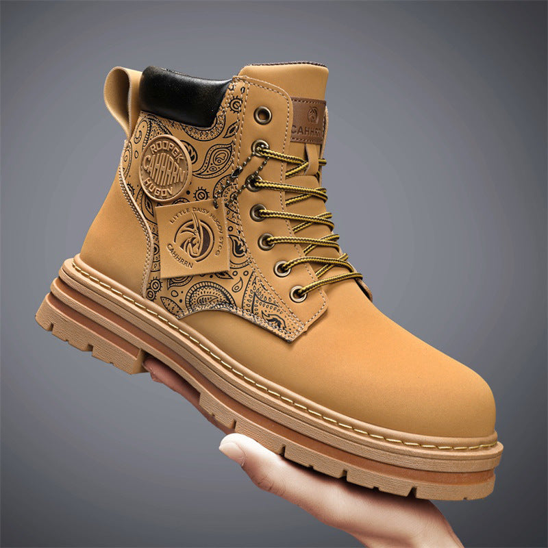 Retro High Top Martin Boots for Men – Outdoor Casual Thick-Soled Design