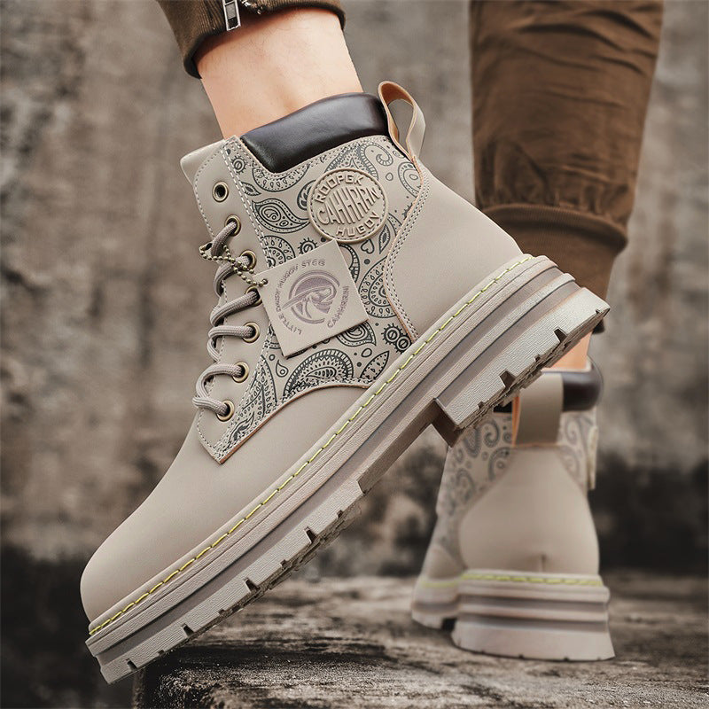 Retro High Top Martin Boots for Men – Outdoor Casual Thick-Soled Design