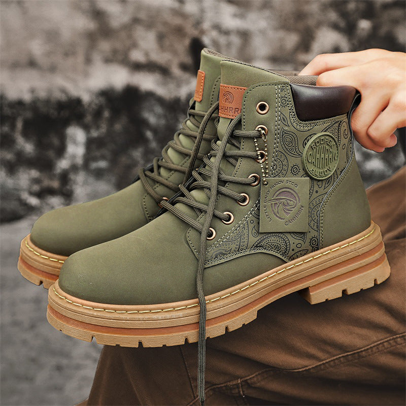Retro High Top Martin Boots for Men – Outdoor Casual Thick-Soled Design