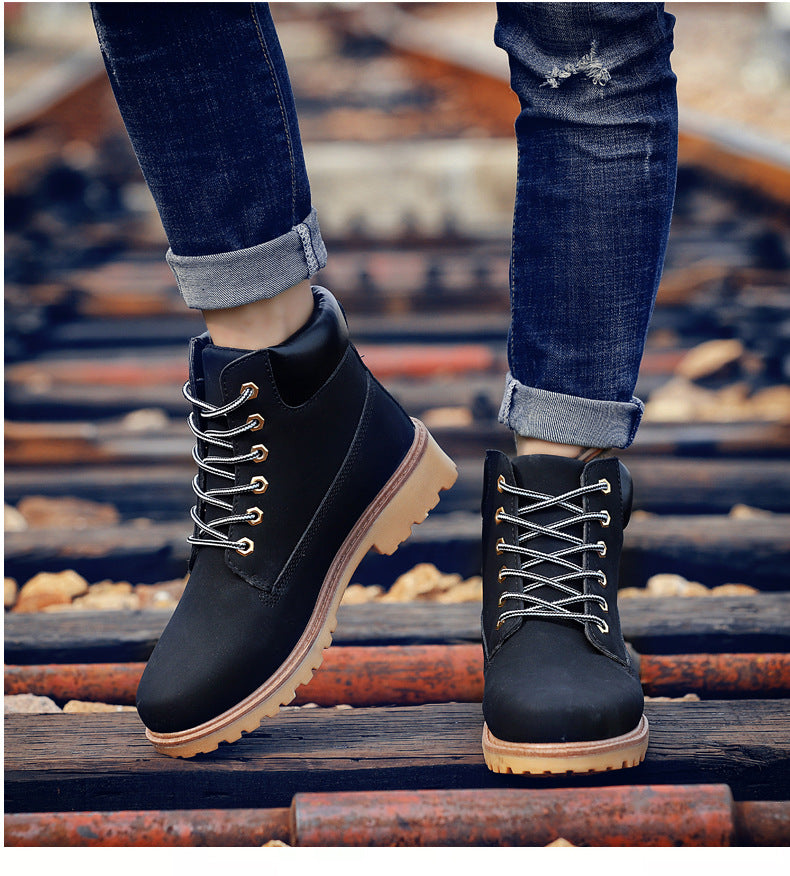 High Top Martin Boots for Men with Casual Workwear Style and Durability