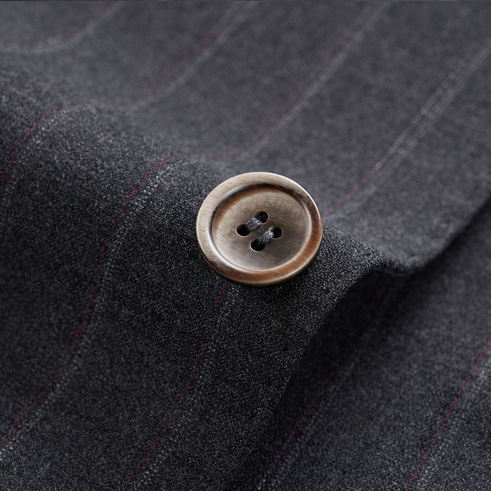 Men's 3-Piece Two Button Fashionable Striped Suit