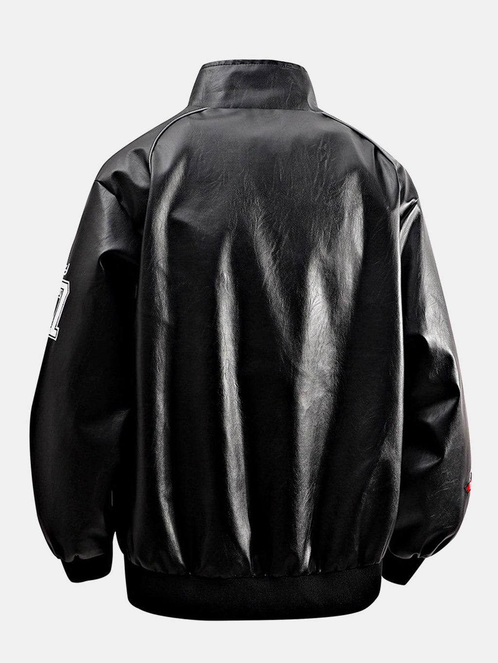 Embroidered Racing Leather Jacket