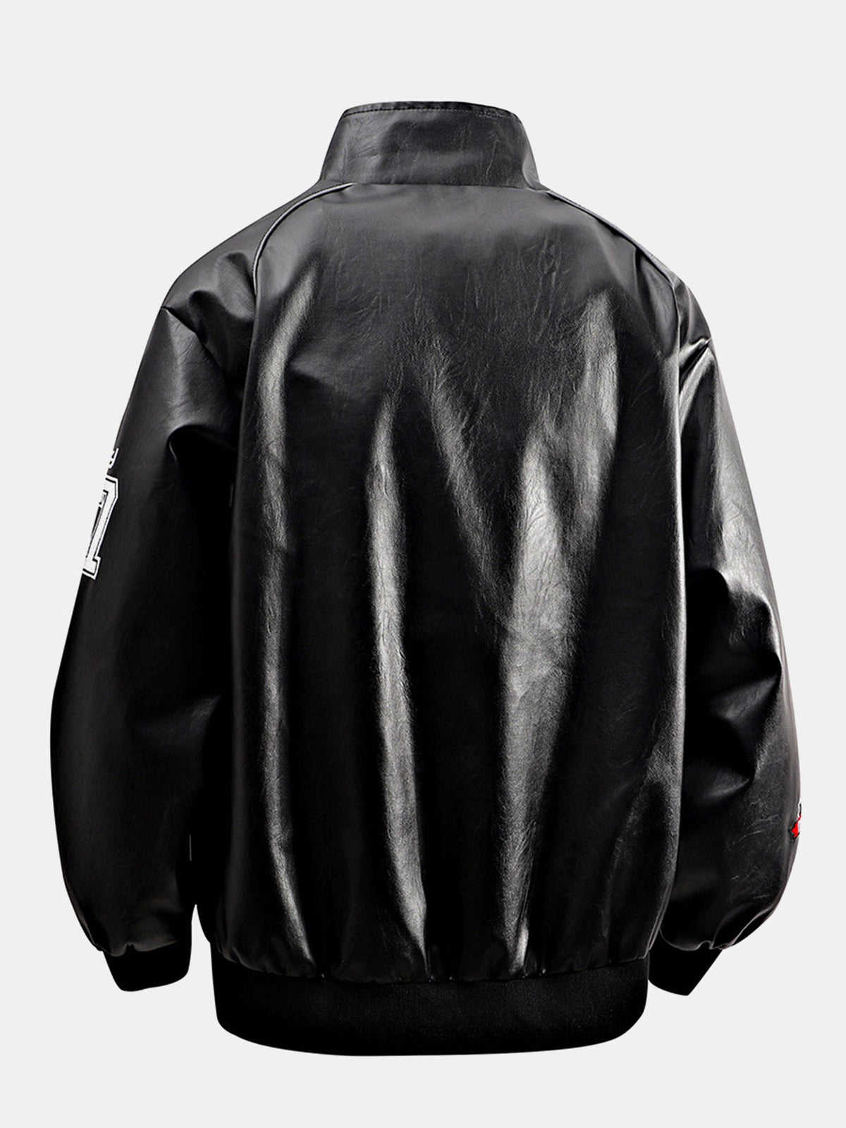 Embroidered Racing Leather Jacket