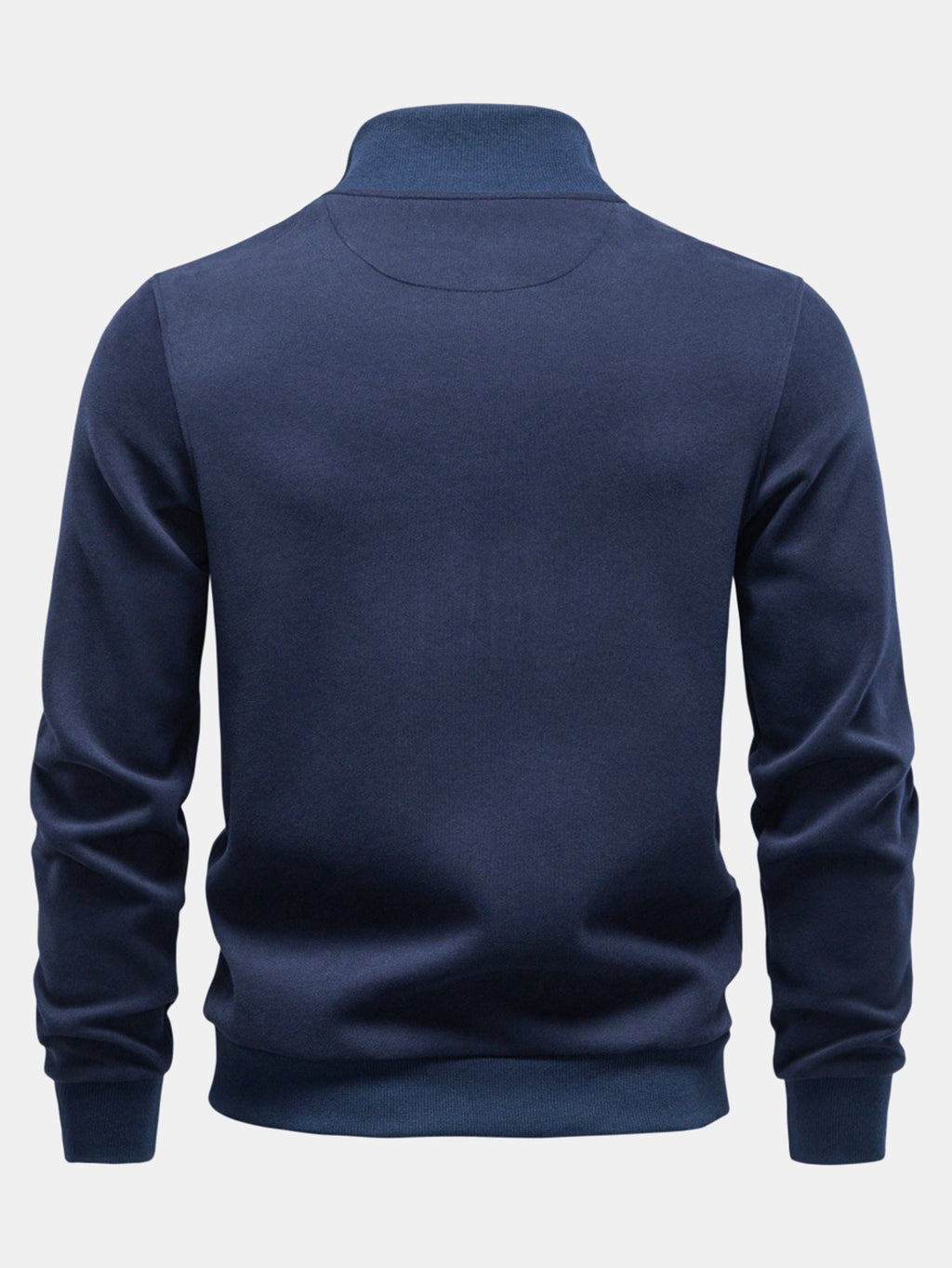 Quarter-Zip Stand Collar Sweatshirt