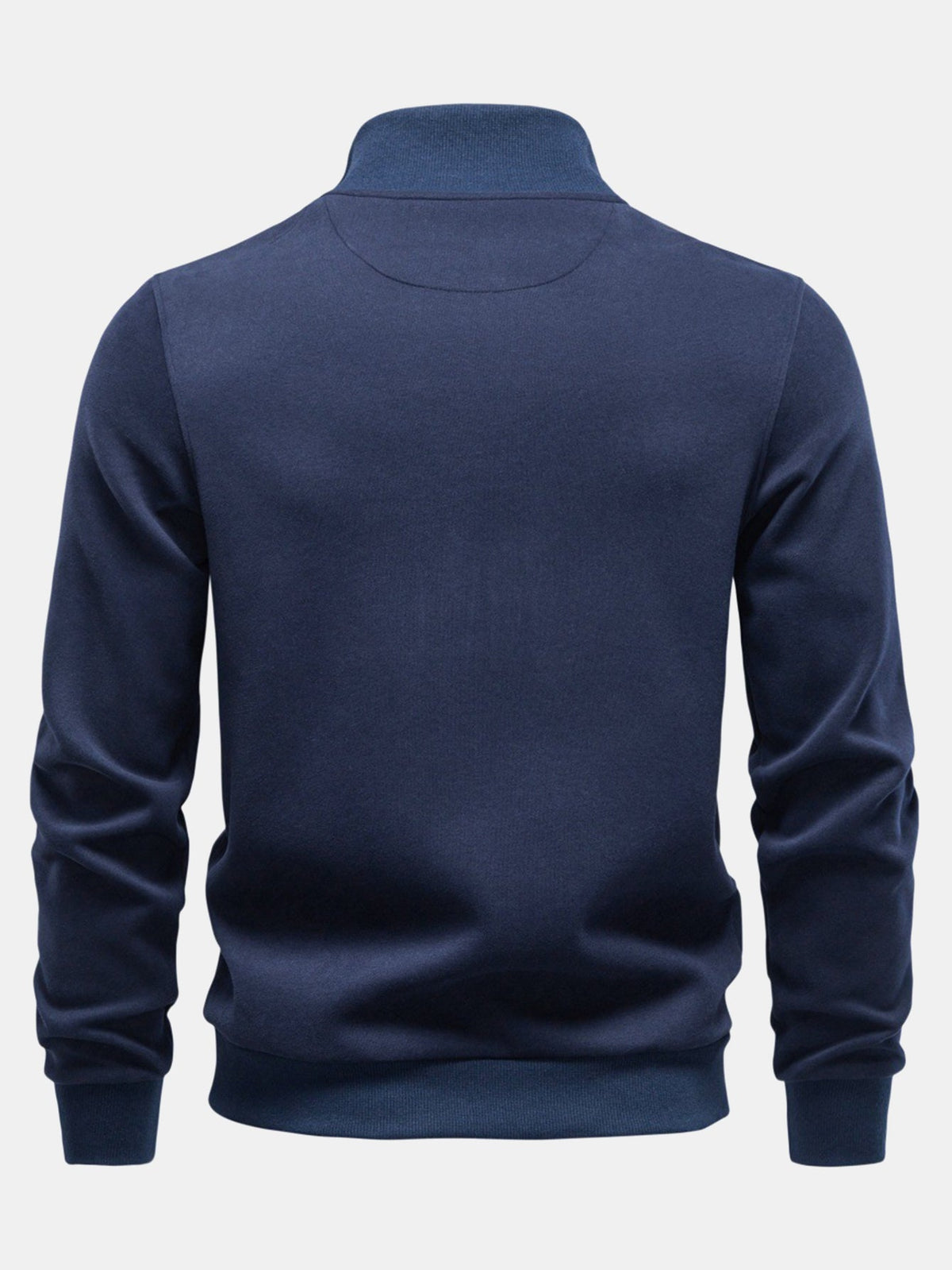 Quarter-Zip Stand Collar Sweatshirt