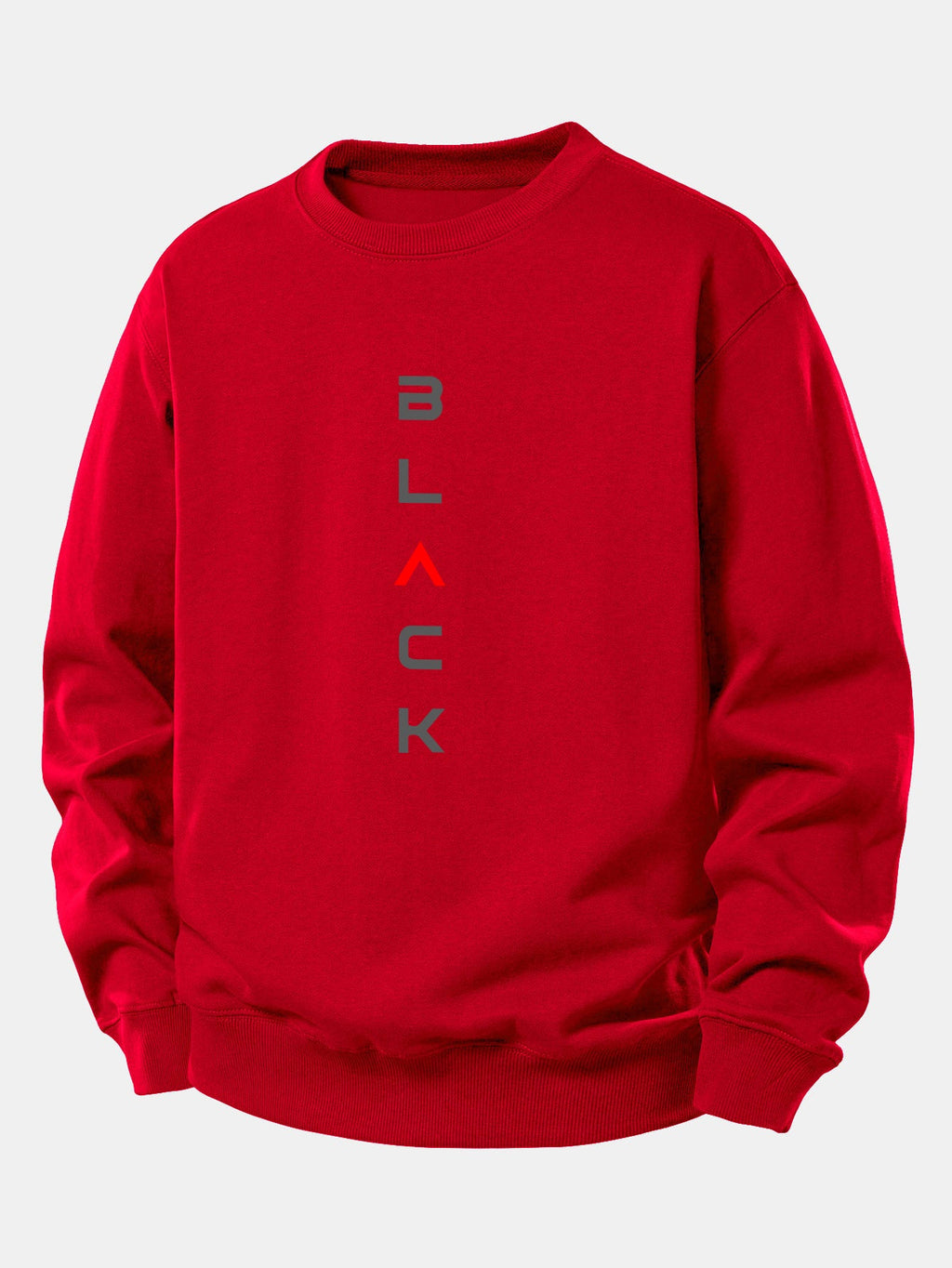 Black Print Relax Fit Sweatshirt