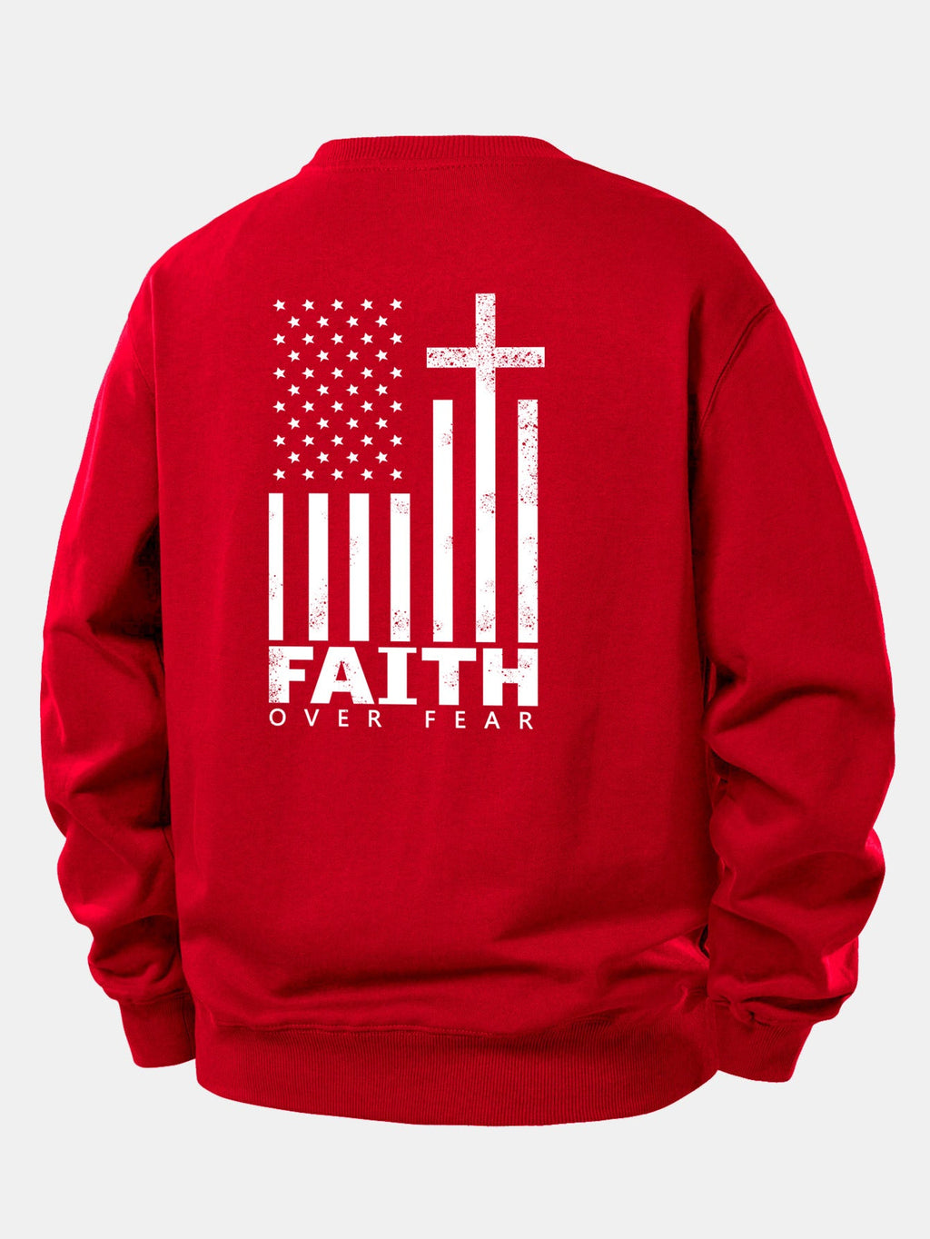 Freedom American Flag Print Relax Fit Sweatshirt