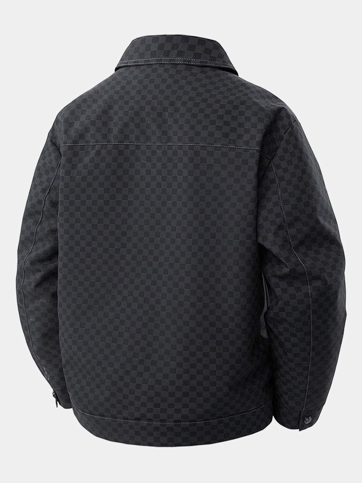 Button Up Checkerboard Jacket