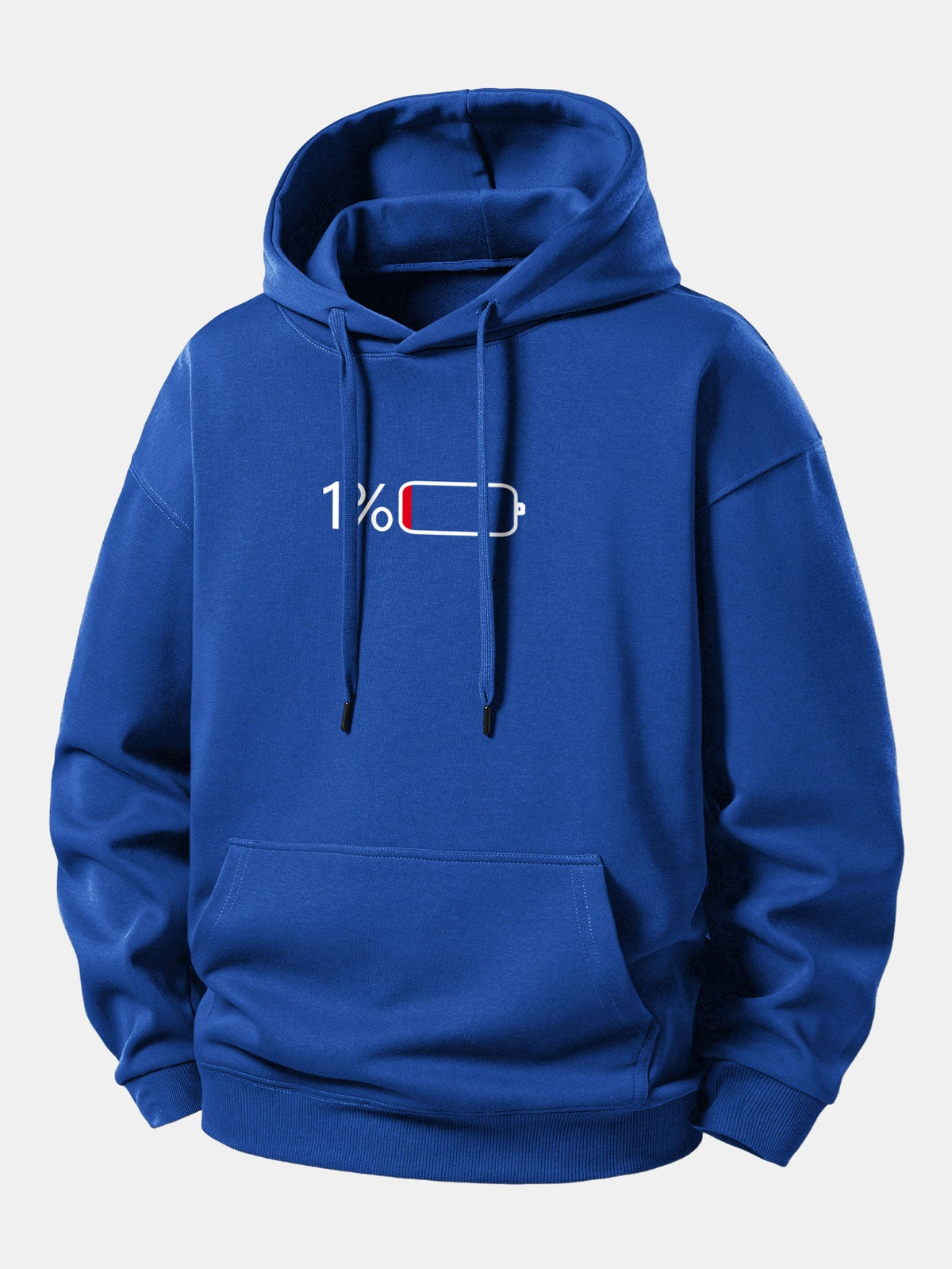 1% Battery Print Relax Fit Hoodie