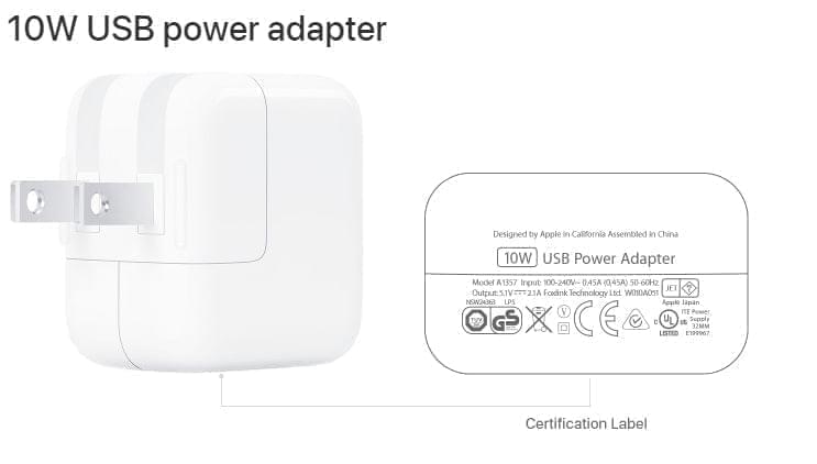 Apple 10W USB Power Adapter Charging Cube