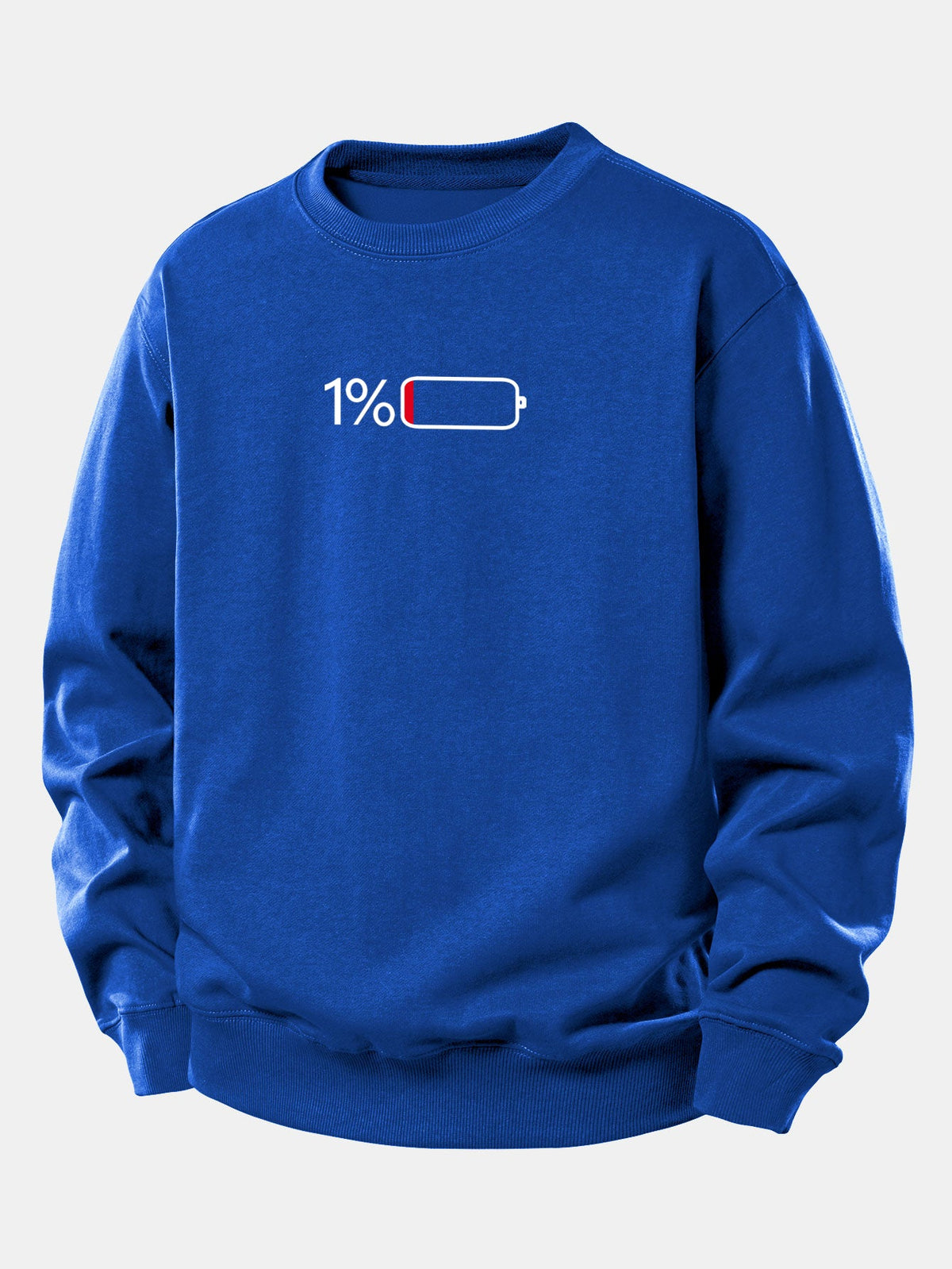 1% Battery Print Relax Fit Sweatshirt