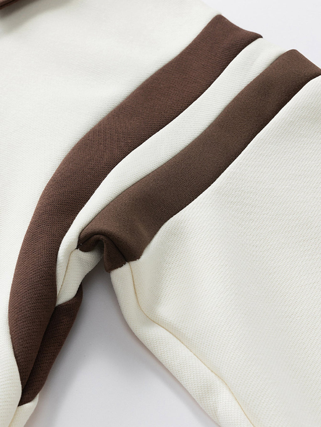 Color Block Zipper Polo Sweatshirt