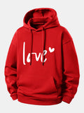 Sweat à capuche Love Print coupe décontractée