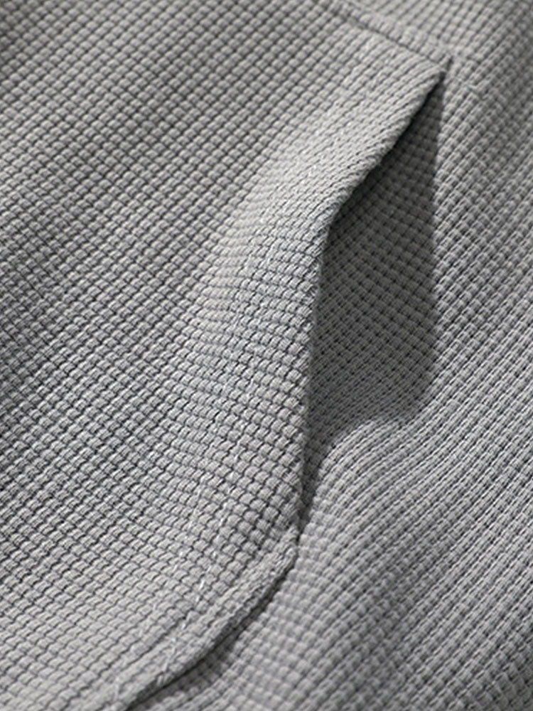 Sweat à capuche zippé en maille gaufrée coupe décontractée