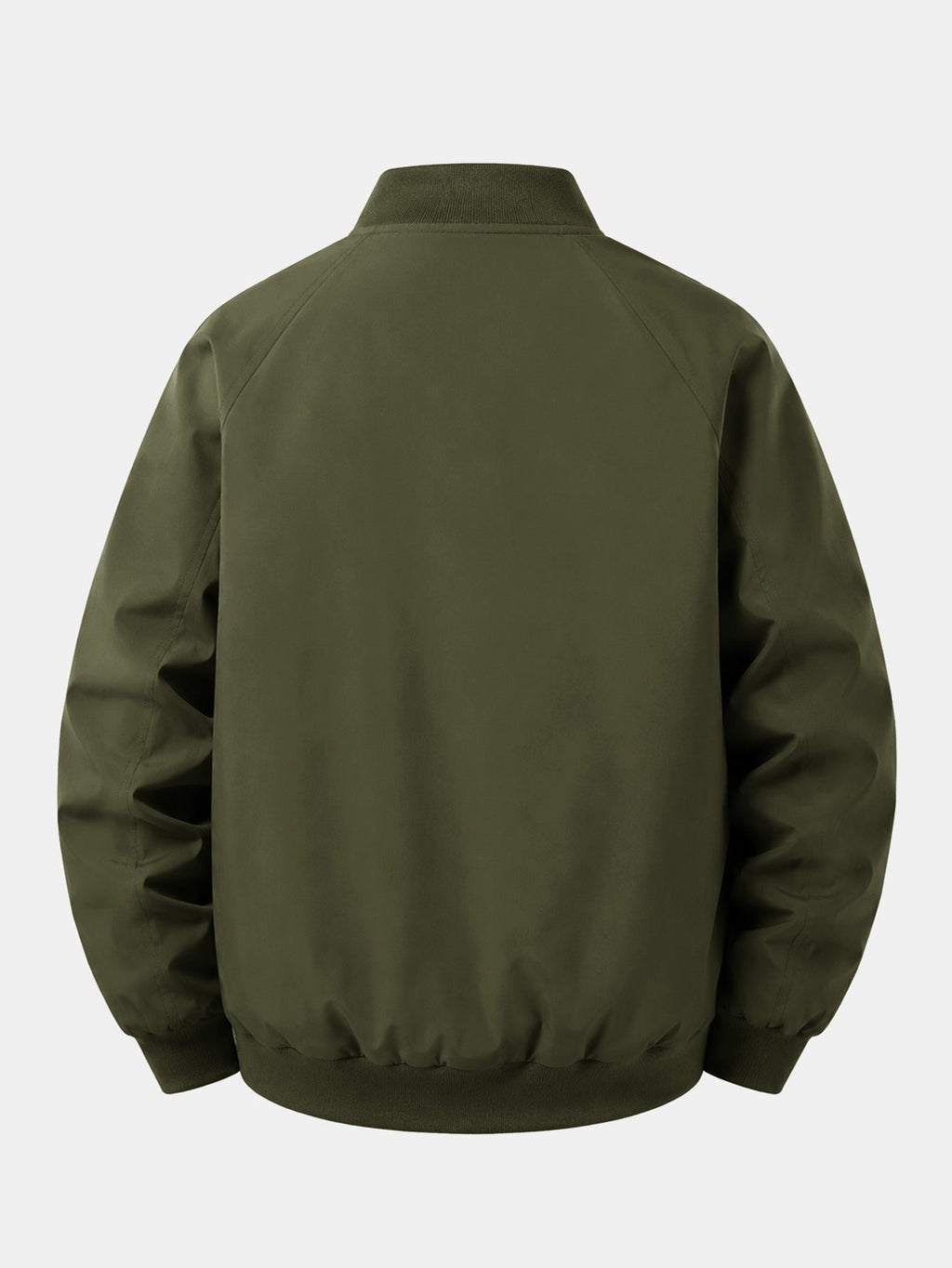 Relax Fit Letter J Print Zip-Up Bomber Jacket