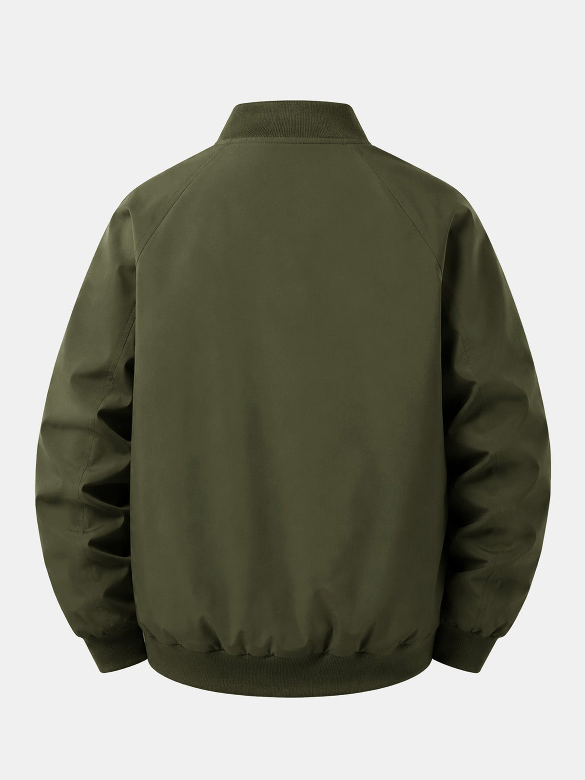 Relax Fit Letter J Print Zip-Up Bomber Jacket