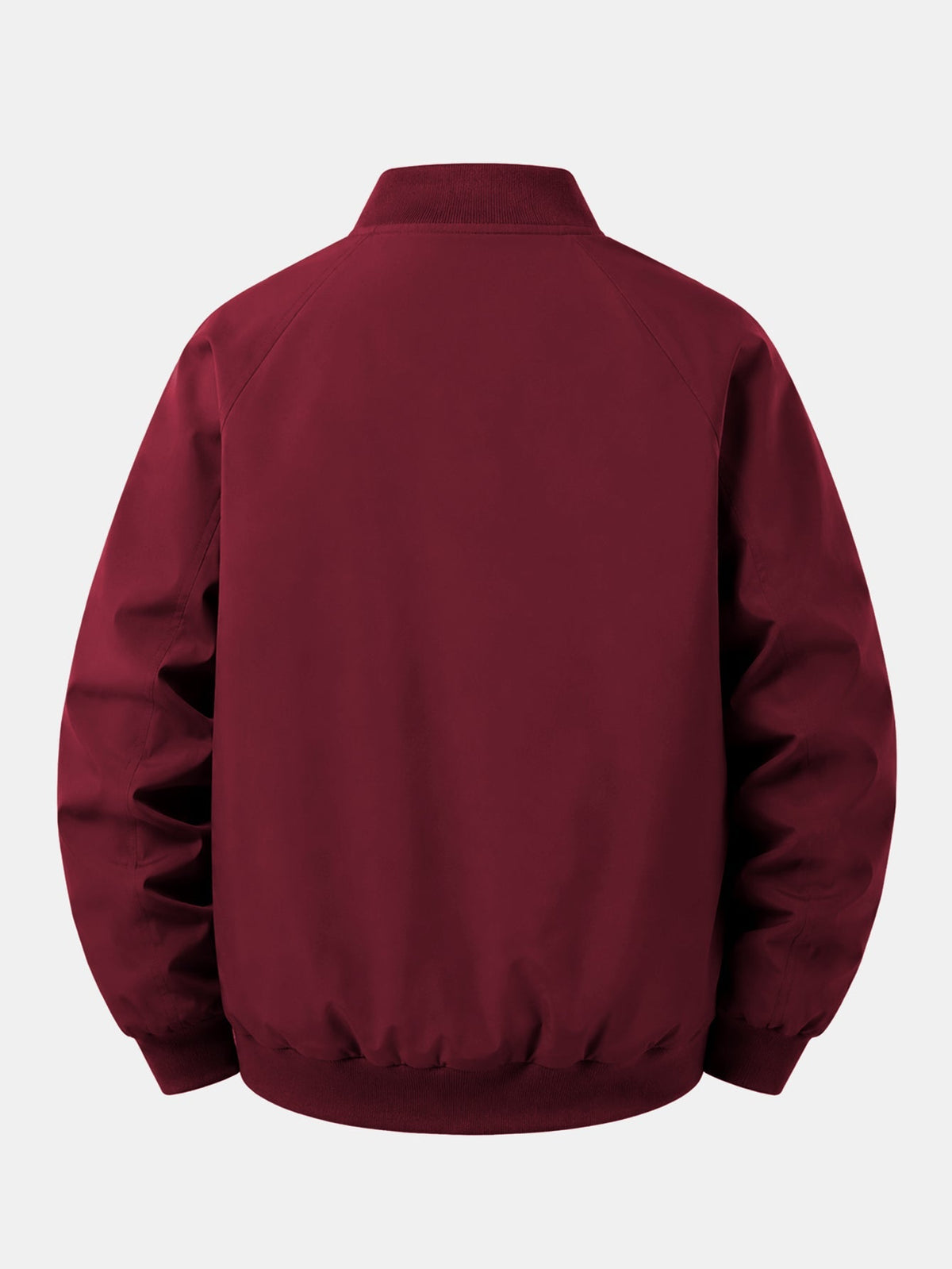 Relax Fit Letter J Print Zip-Up Bomber Jacket