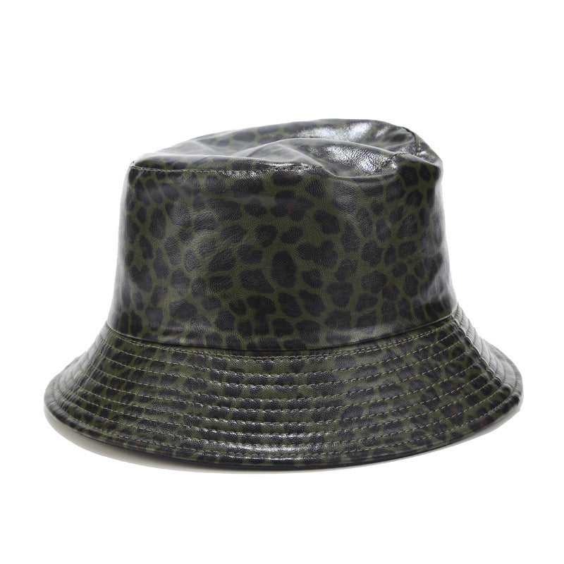 Walker Animal Print Faux Leather Bucket Hat