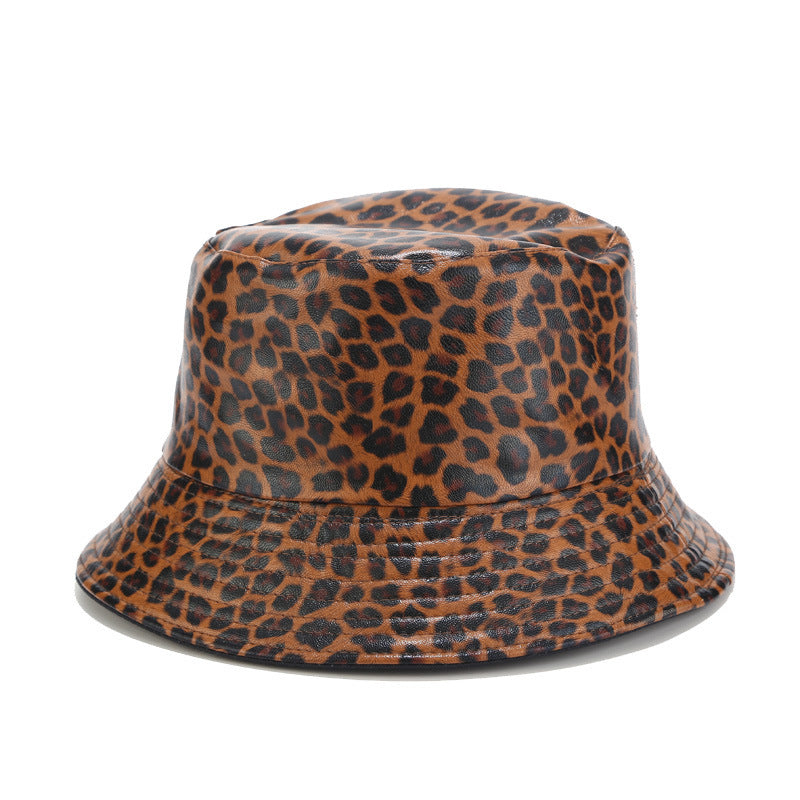 Walker Animal Print Faux Leather Bucket Hat