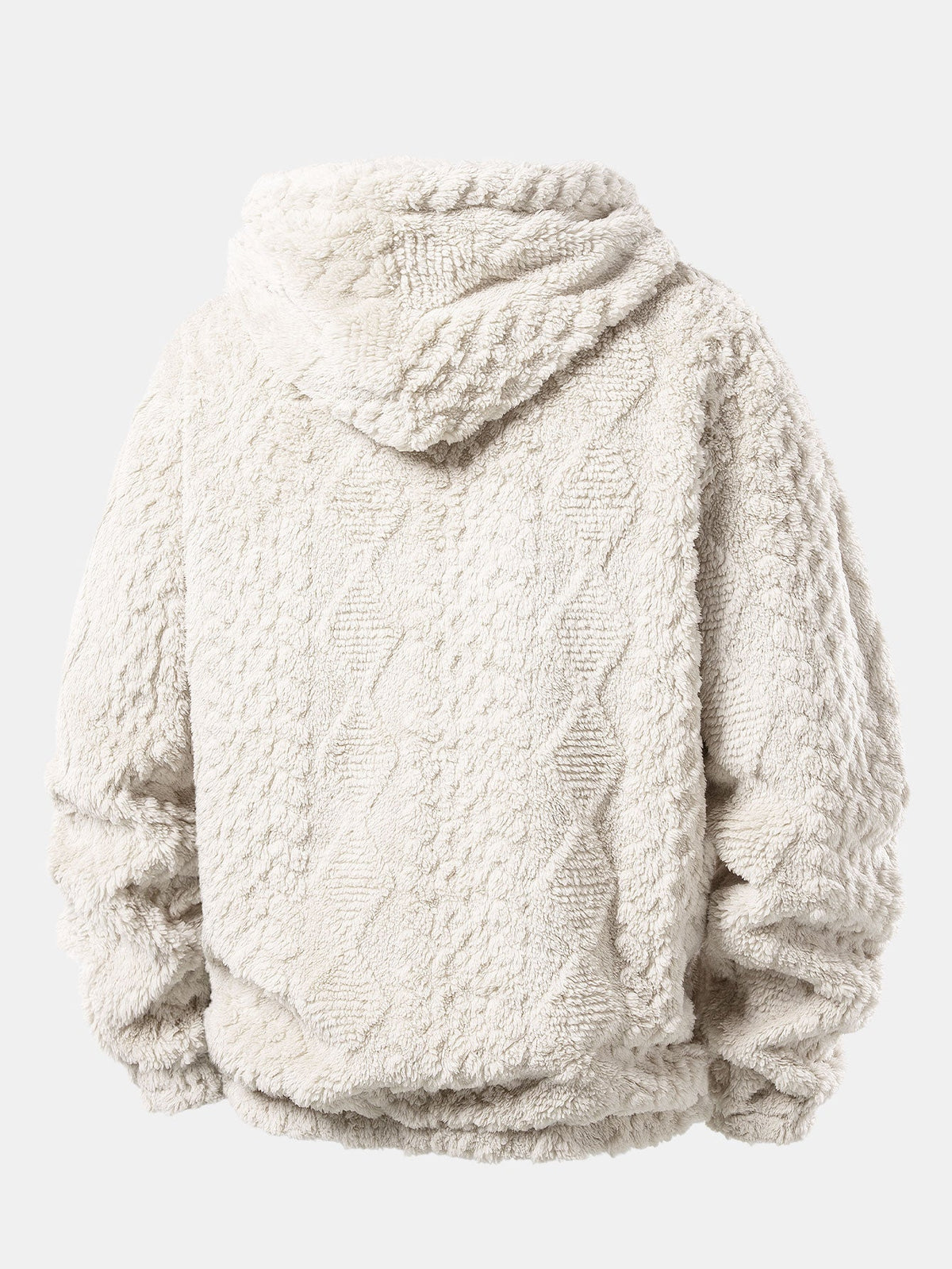 Sudadera con capucha Teddy de jacquard geométrico