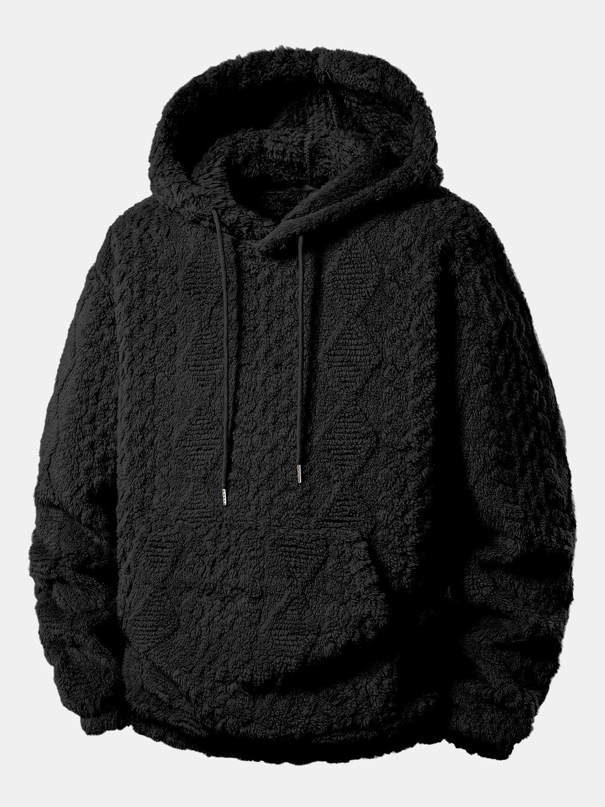 Sudadera con capucha Teddy de jacquard geométrico