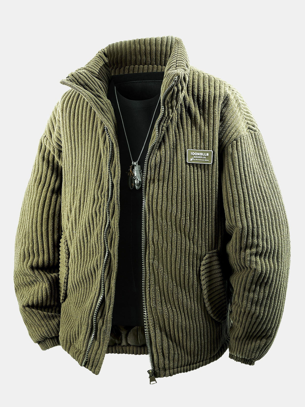Quilted Lined Corduroy Coat