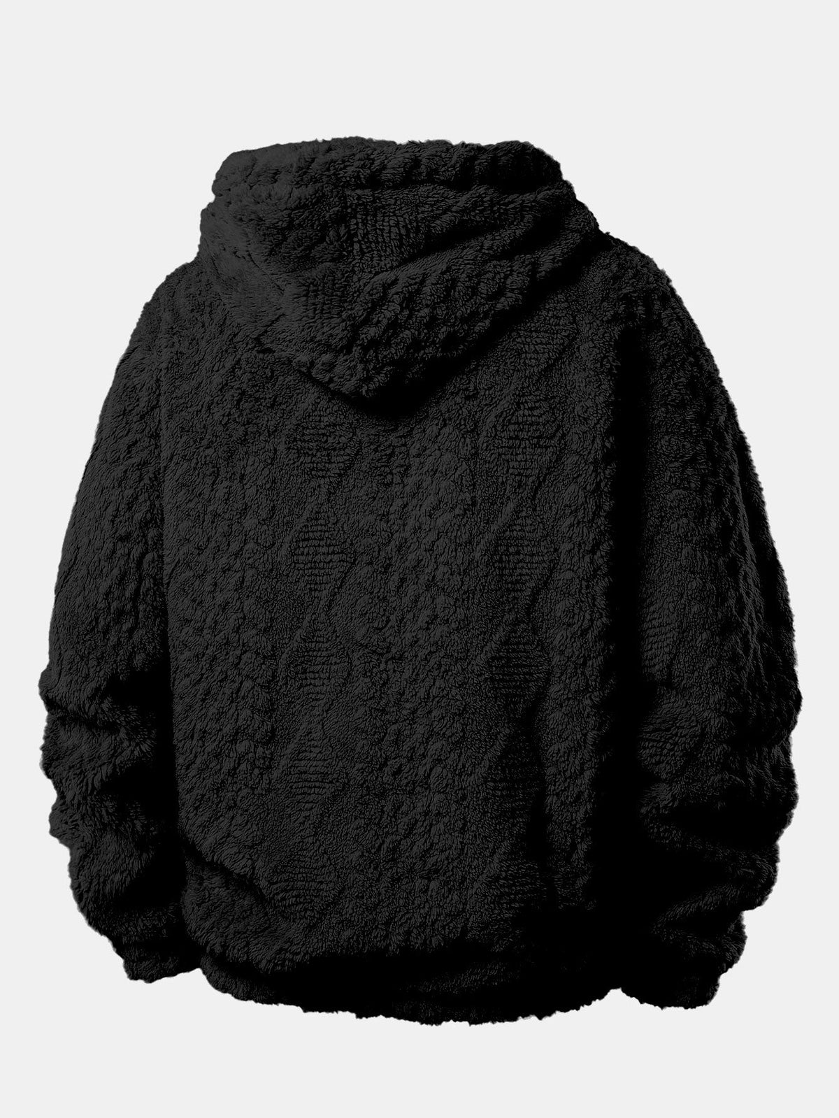 Sudadera con capucha Teddy de jacquard geométrico