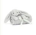 Manta de apego Jellycat conejito Bashful plateado 56 cm
