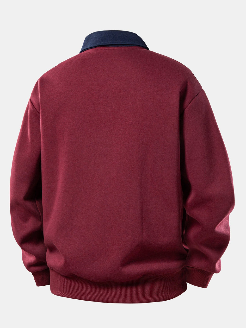 Relax Fit California Print Contrast Polo Sweatshirt