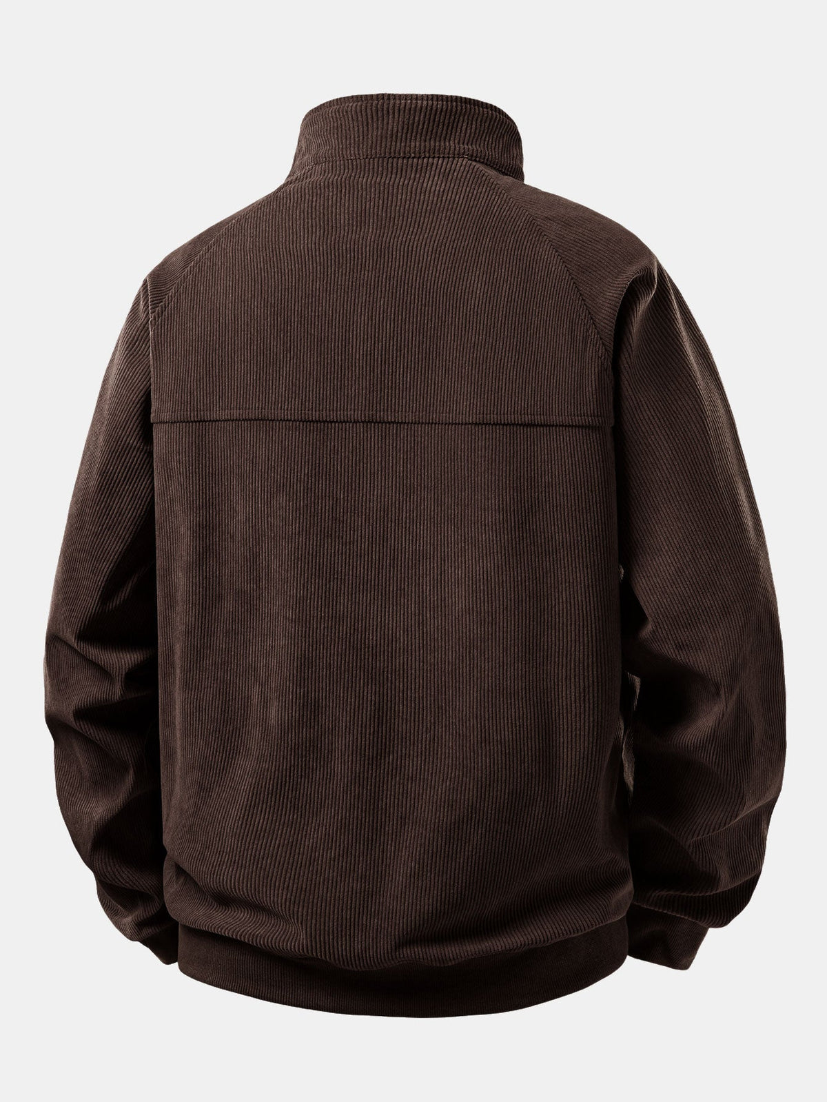 Quarter Zip Corduroy Raglan Sleeve Sweatshirt