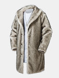 Faux Fur Shawl Collar Overcoat