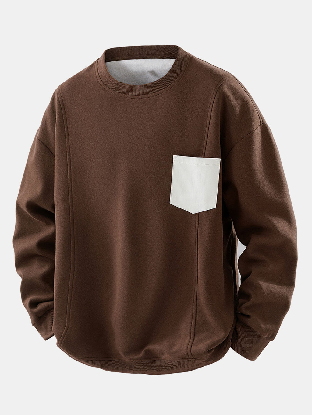 Relax Fit Contrast Pocket Sweatshirt