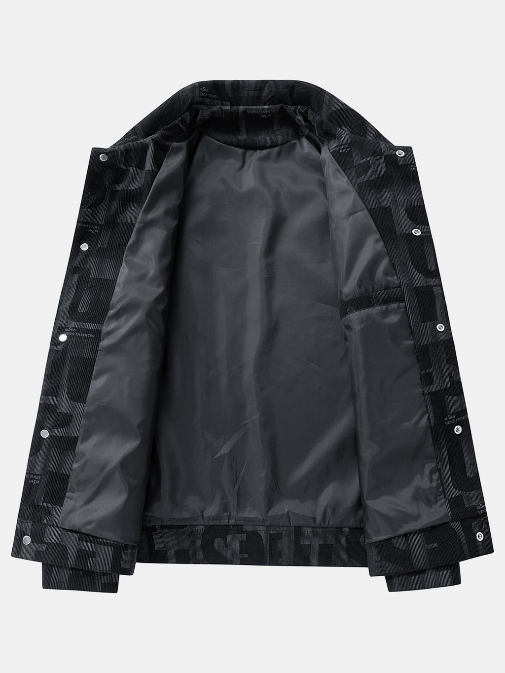 Letter Print Corduroy Jacket