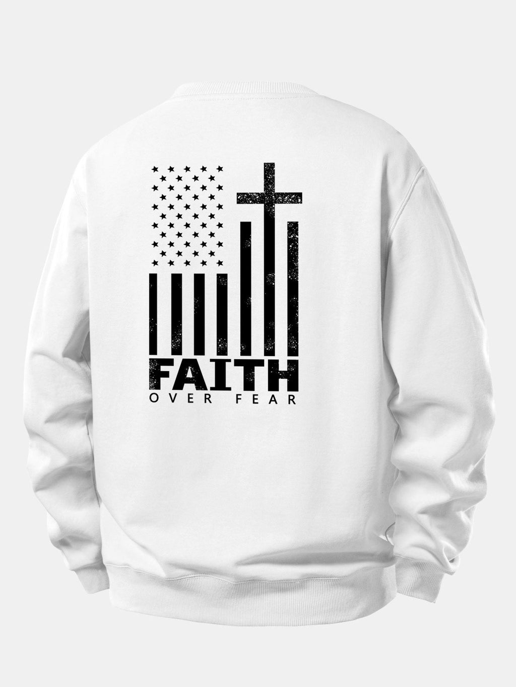 Freedom American Flag Print Relax Fit Sweatshirt