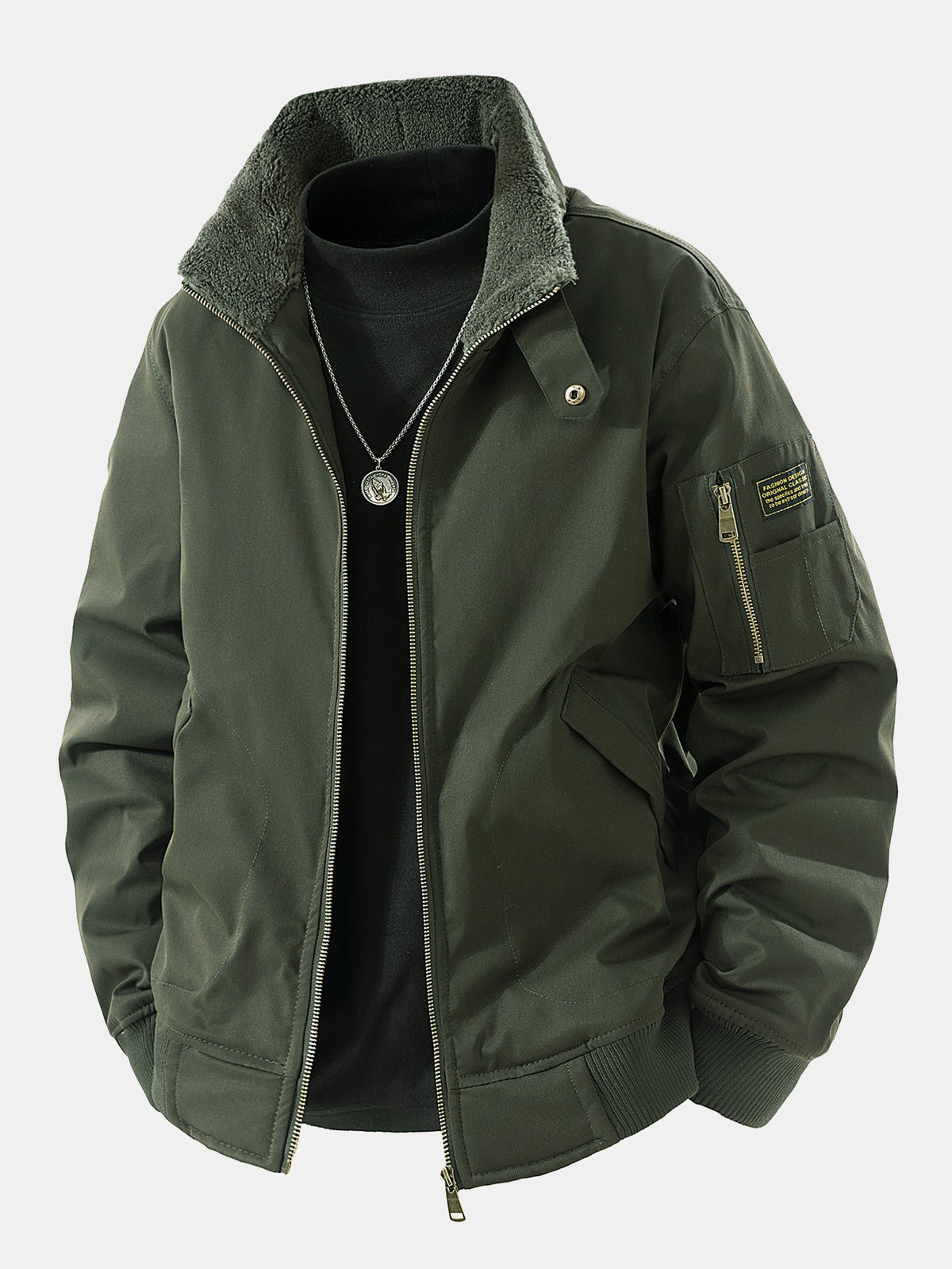 Teddy Lined Bomber Jacket