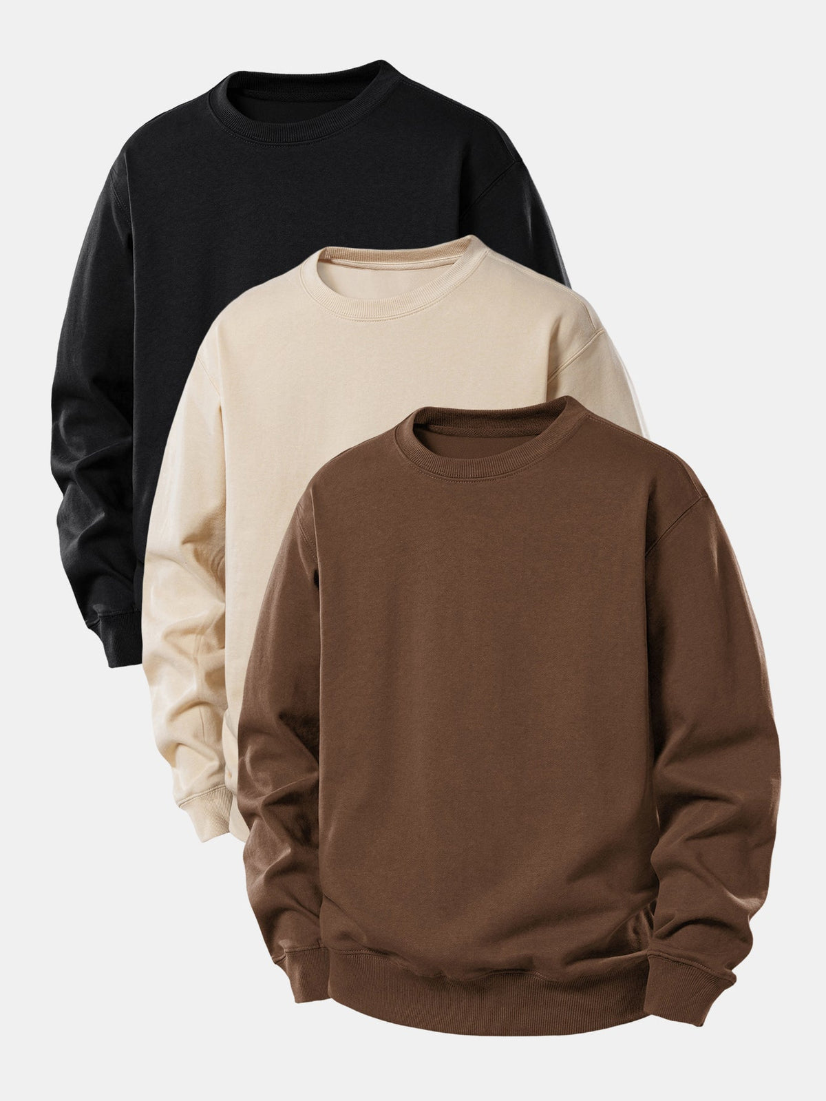 3 Pieces Basic Relax Fit Sweatshirt