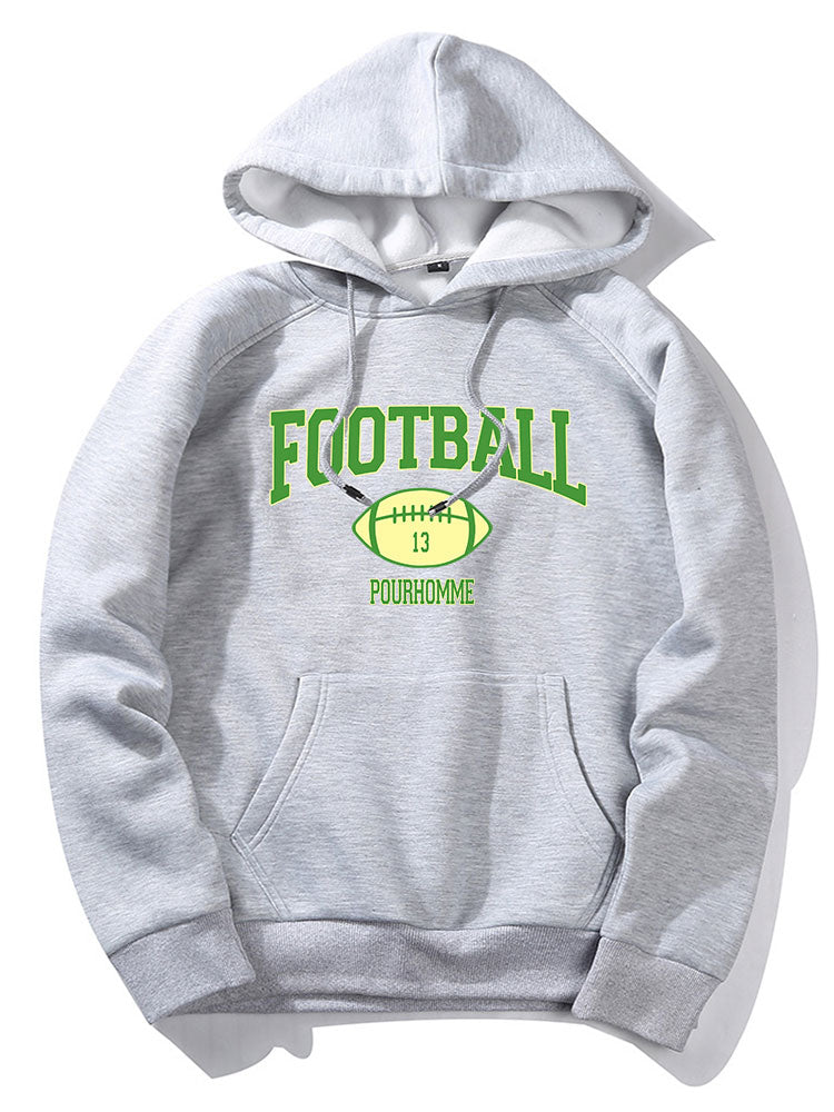 Sudadera con capucha y estampado de fútbol