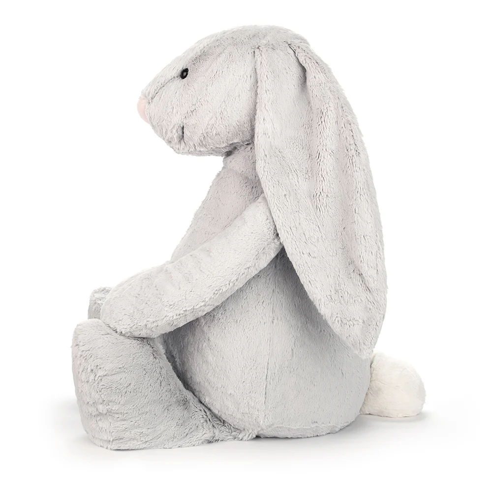 Lapin Bashful Jellycat Argent (Gris) Géant (Très très grand) 108 cm