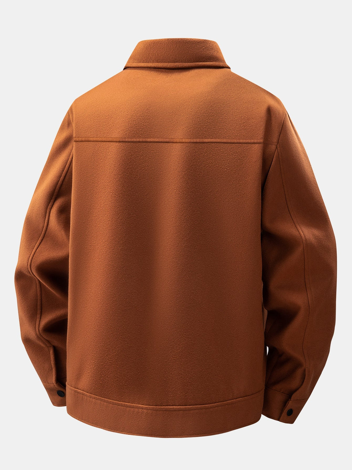 Wool-Look Snap Button Jacket