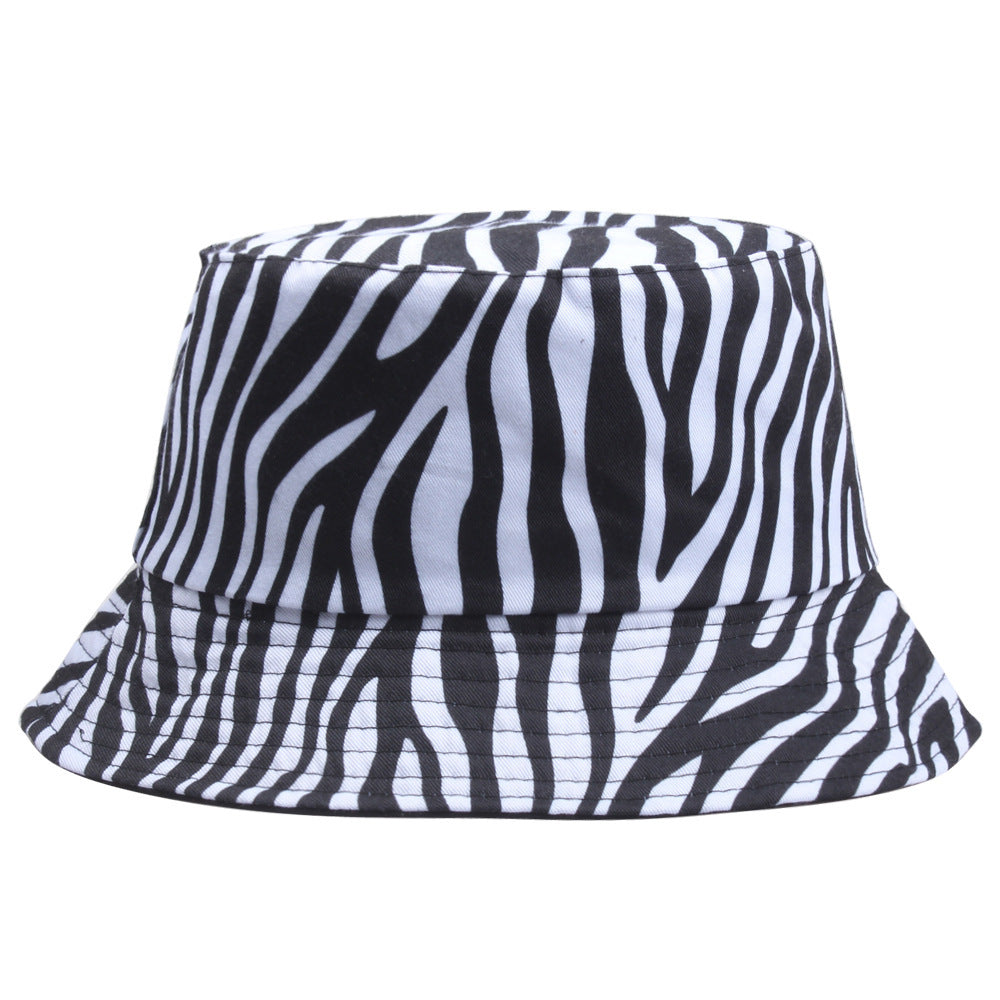 Bob en coton à motif zébré Zendaya – Unisexe, bord court