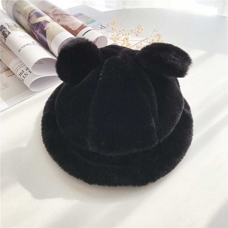 Brooks Kids Leopard Print Dome Beanie with Faux Fur Ear Detail – Toddler Winter Hat