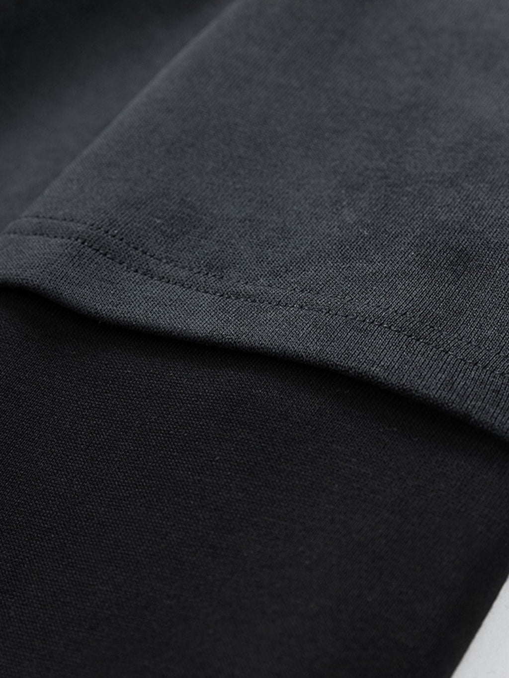 Faded Marble Print Layered Sleeve Crewneck Sweatshirt