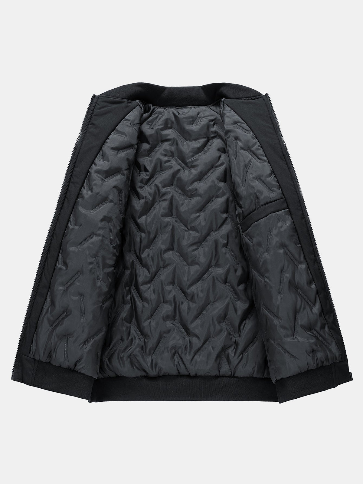 Padded Lining Zip-Up Bomber Jacket