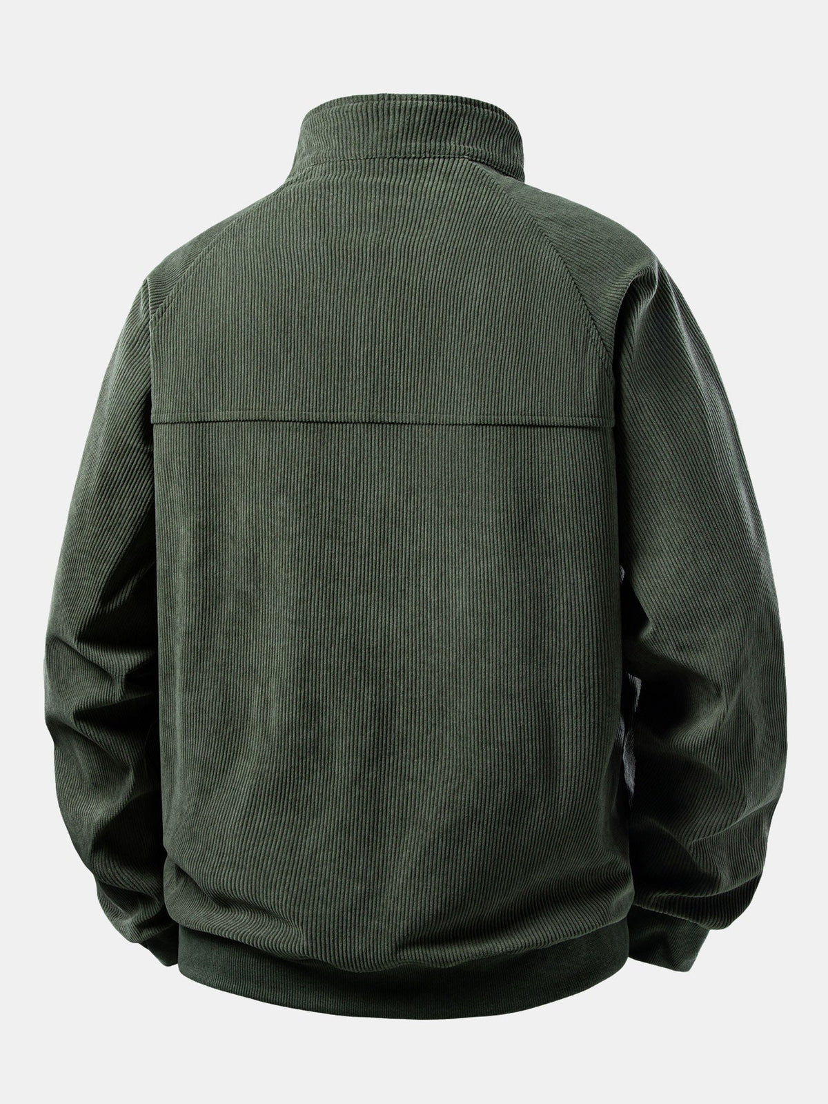 Quarter Zip Corduroy Raglan Sleeve Sweatshirt