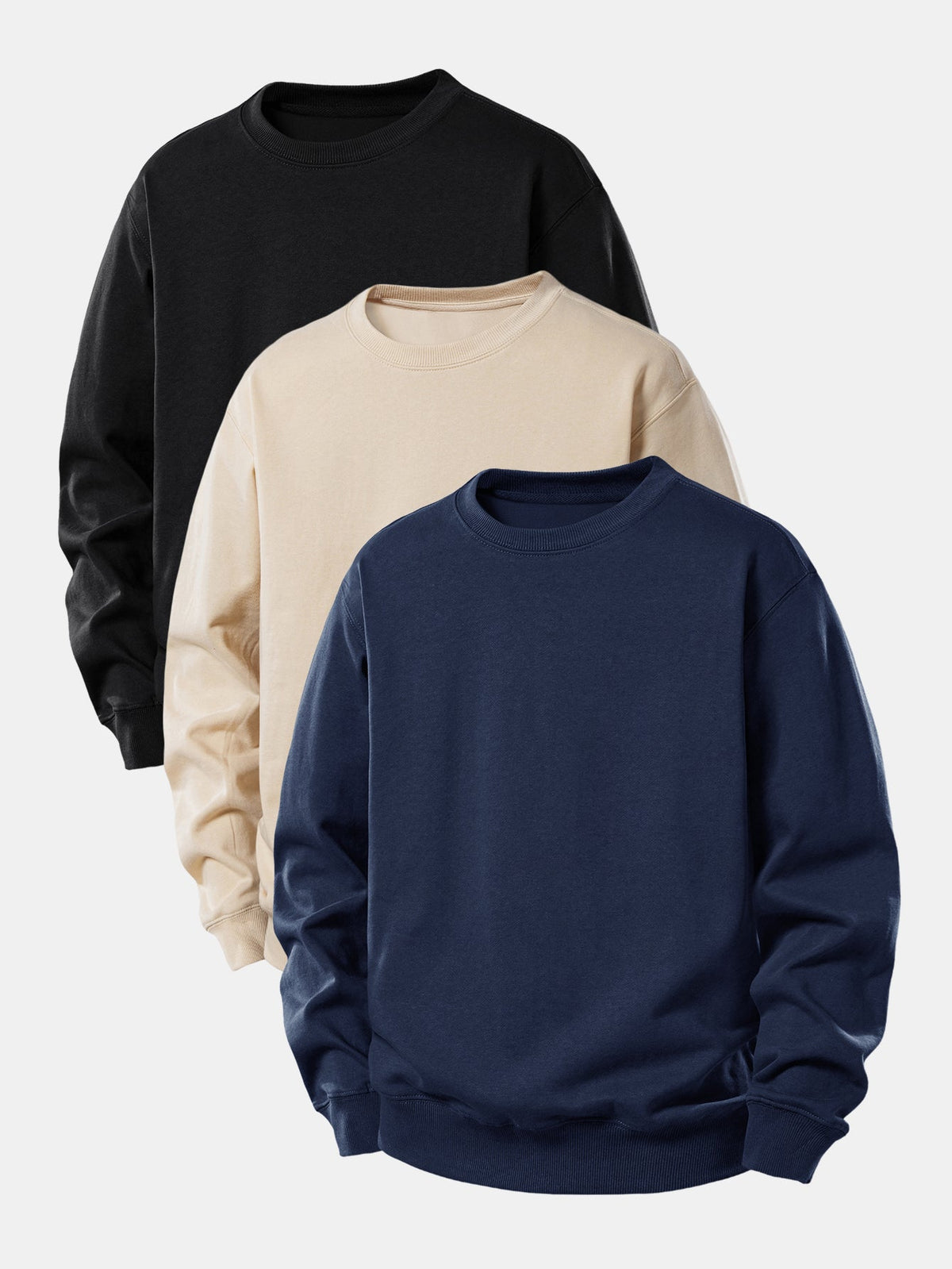 3 Pieces Basic Relax Fit Sweatshirt
