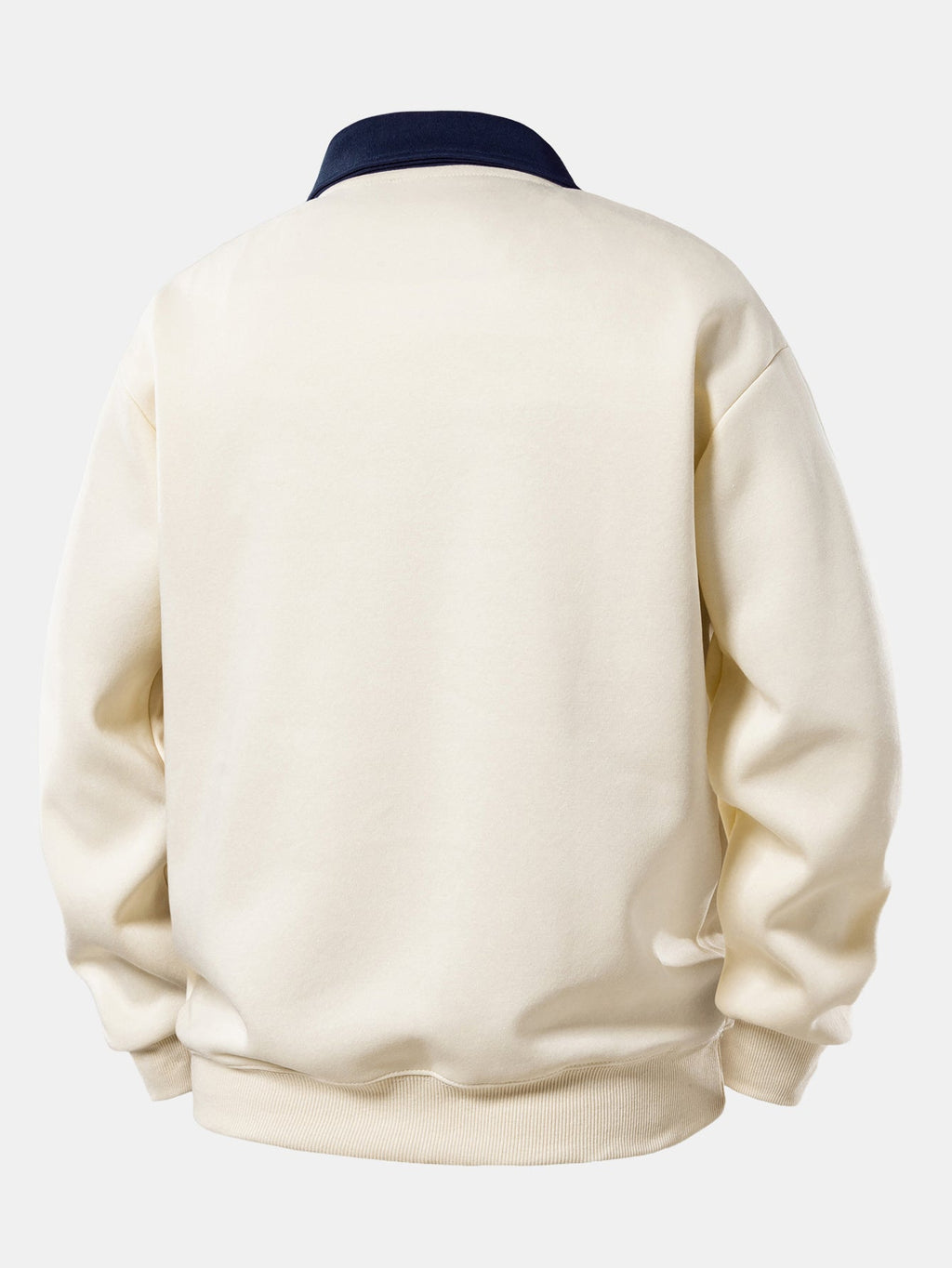 Relax Fit Contrast Polo Sweatshirt