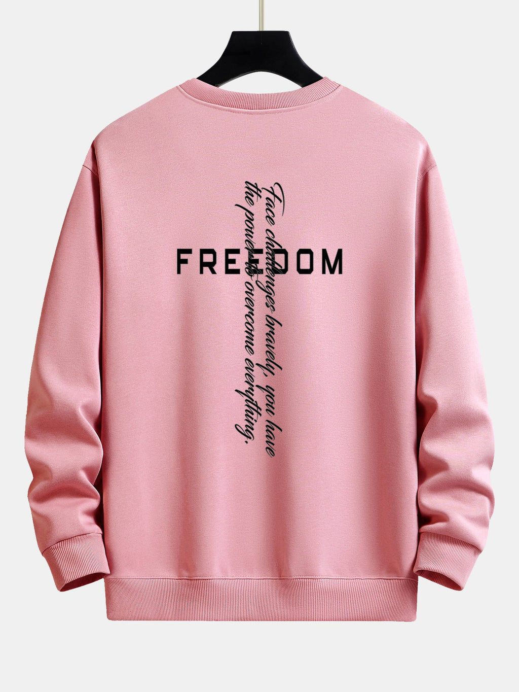 Freedom Slogan Print Relax Fit Sweatshirt