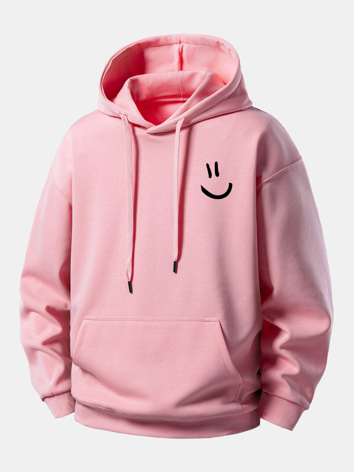 Sweat à capuche coupe décontractée imprimé smiley